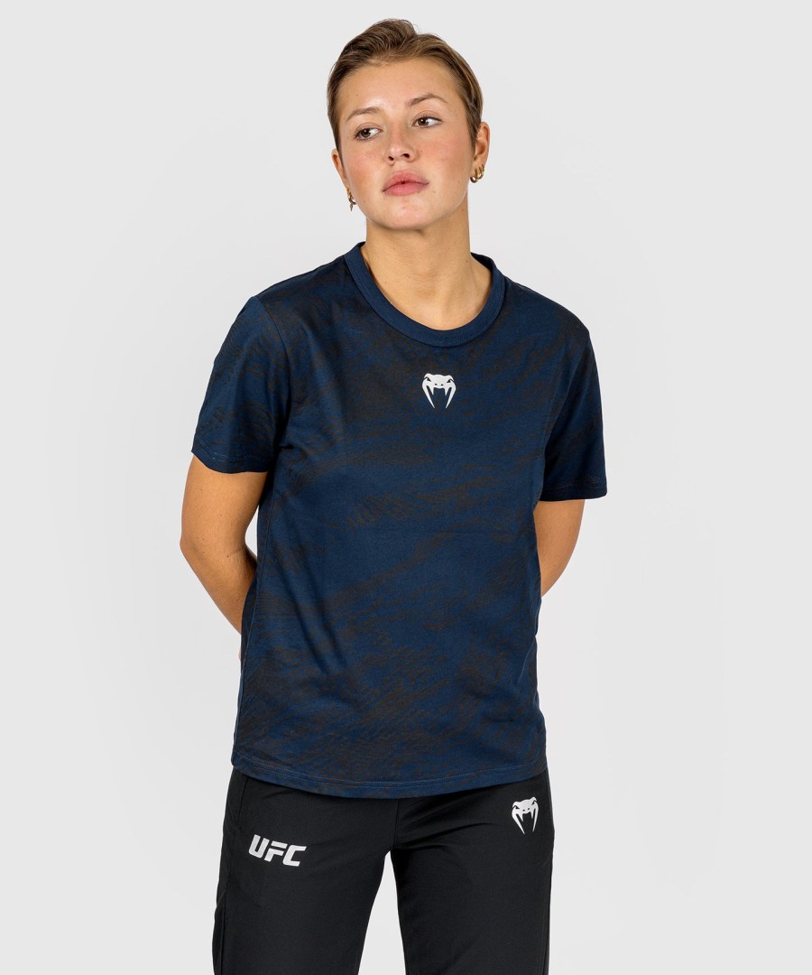 dámské bavlněné tričko ufc fusion by venum fight week s krátkým rukávem - oceánská modrá