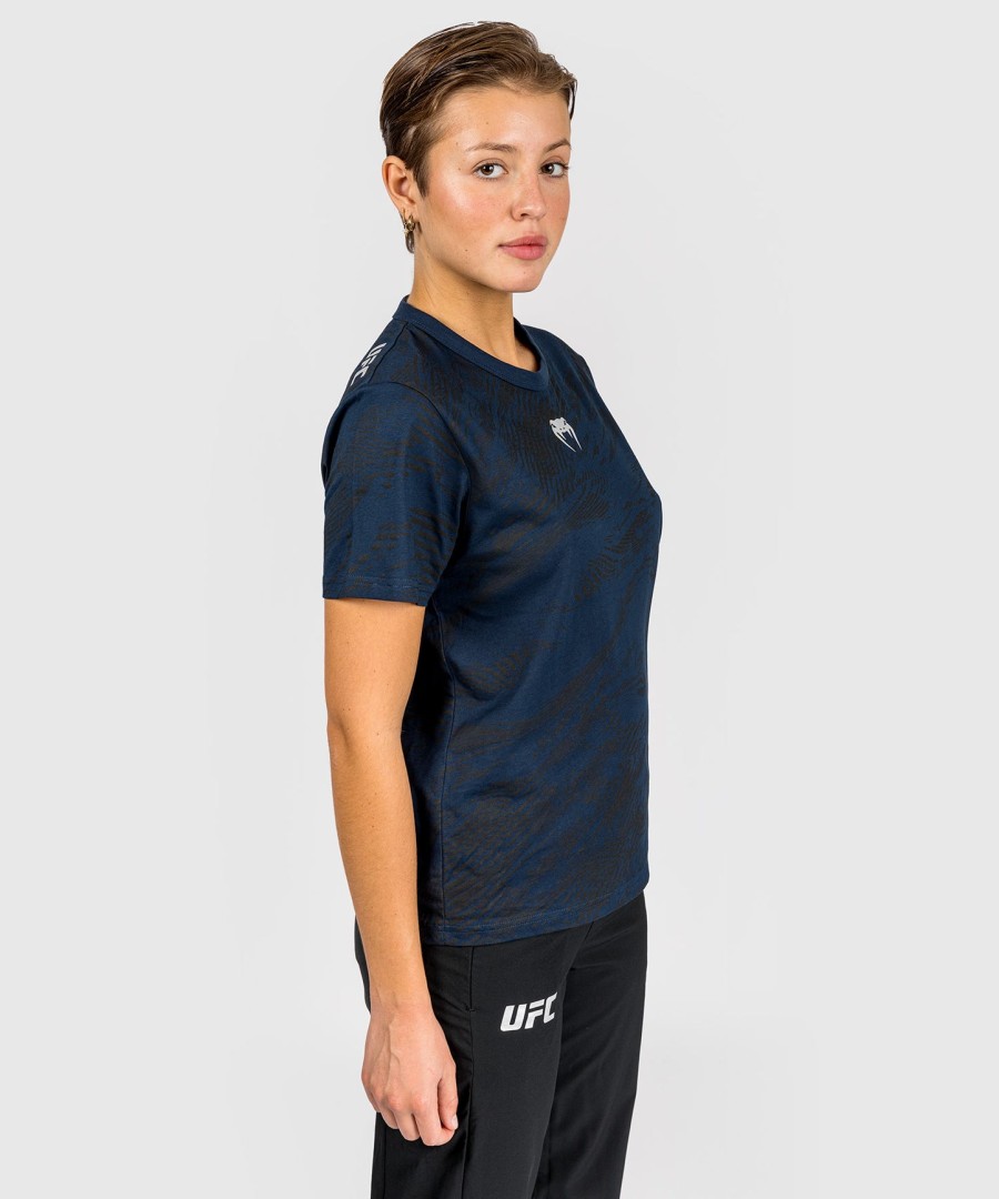 dámské bavlněné tričko ufc fusion by venum fight week s krátkým rukávem - oceánská modrá