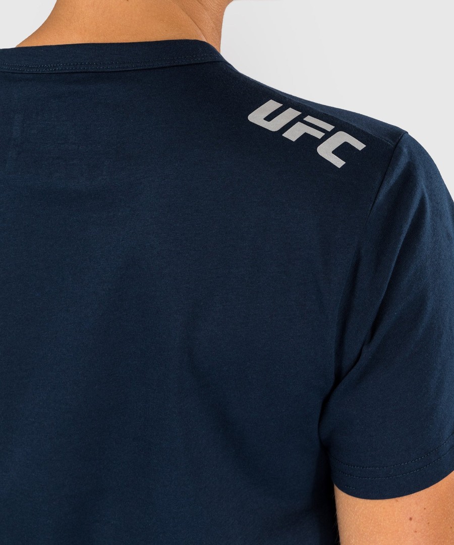 dámské bavlněné tričko ufc fusion by venum fight week s krátkým rukávem - jednobarevné oceánské modré