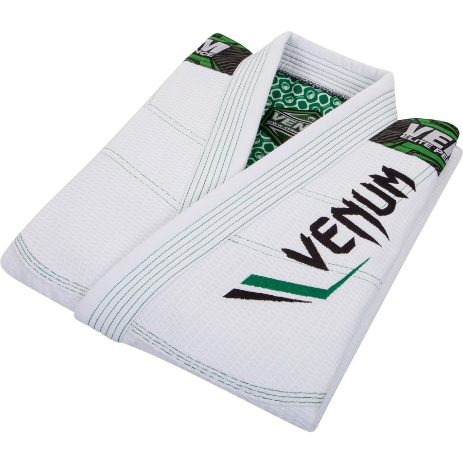 venum elite bjj gi - bílázelená