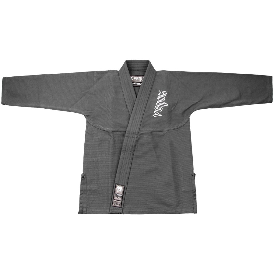 dětské bjj kimono venum contender včetně bílého pásku - šedé