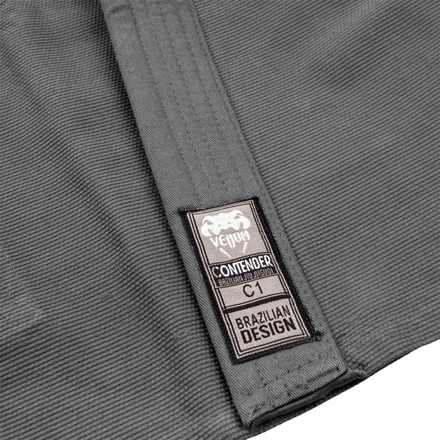 dětské bjj kimono venum contender včetně bílého pásku - šedé