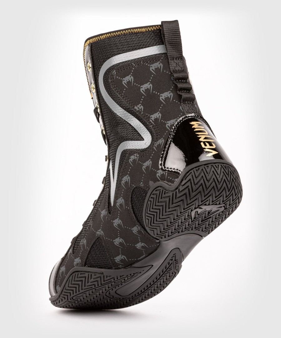 boxerské boty venum elite evo monogram – černé