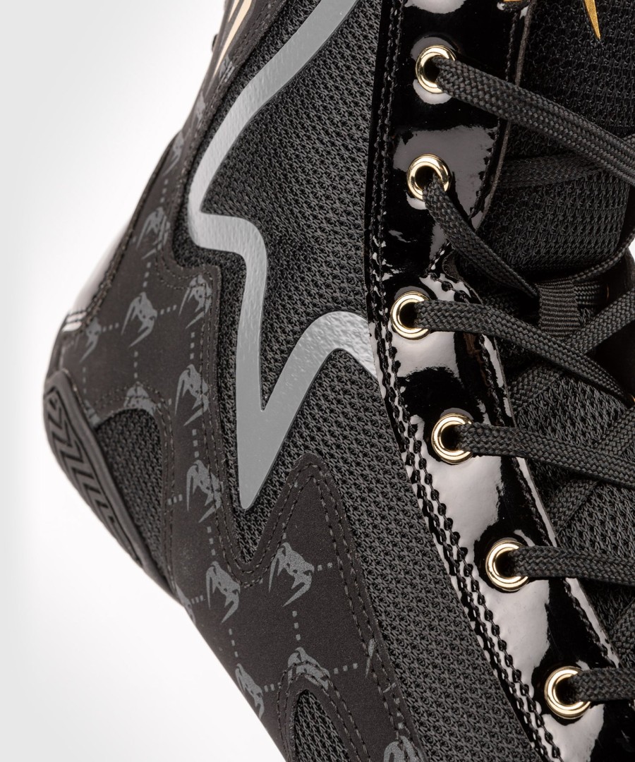 boxerské boty venum elite evo monogram – černé