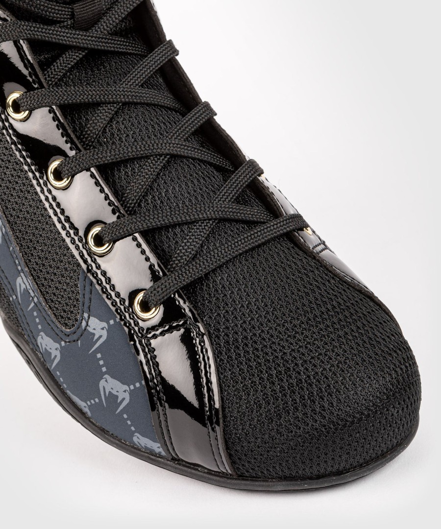 boxerské boty venum elite evo monogram – černétmavomodré