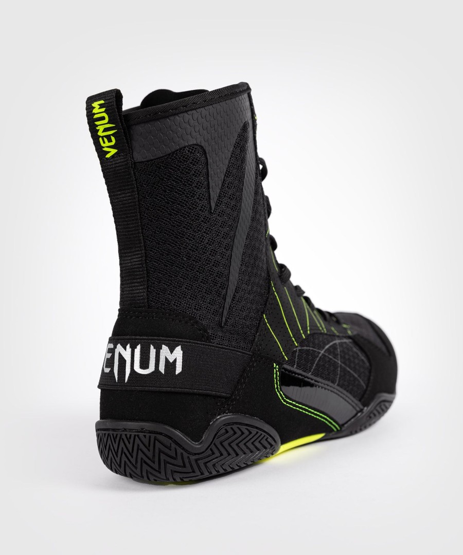 boxerské boty venum training camp 4.0 - černéneonově zelené