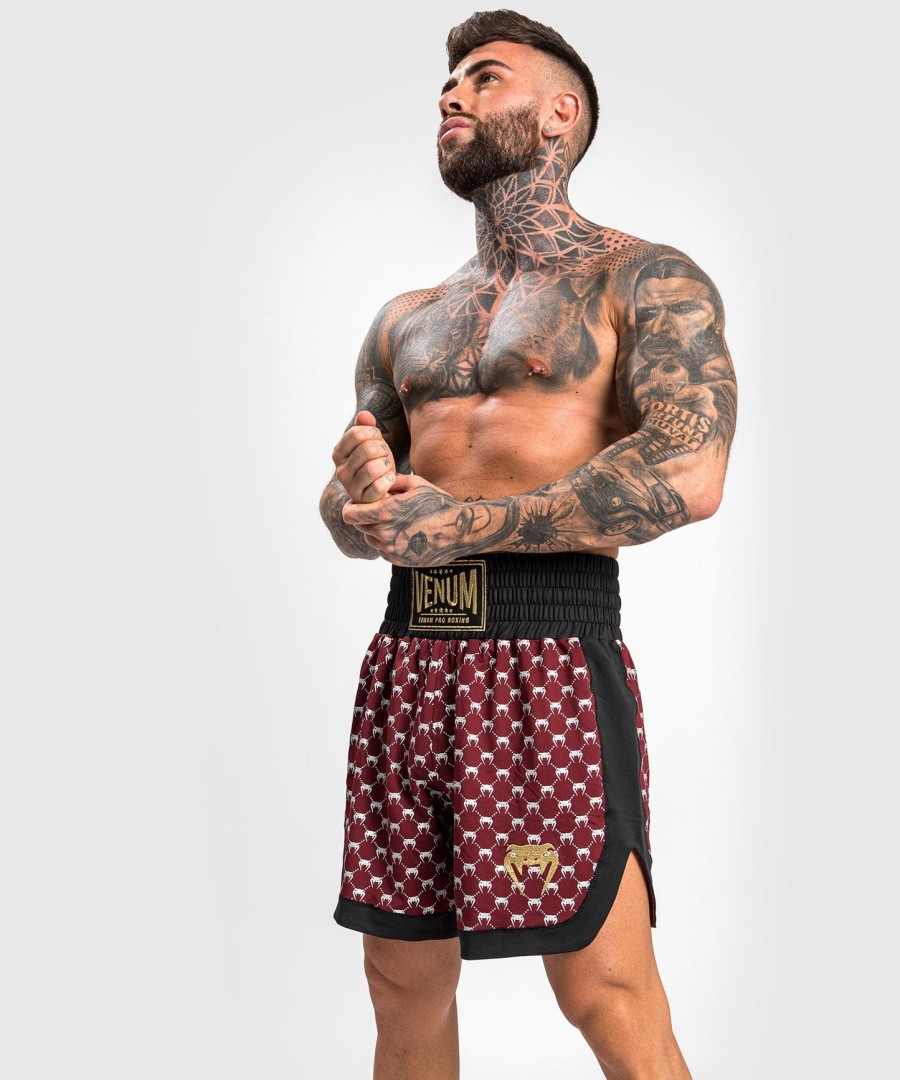 boxerské kraťasy venum monogram - černévínové