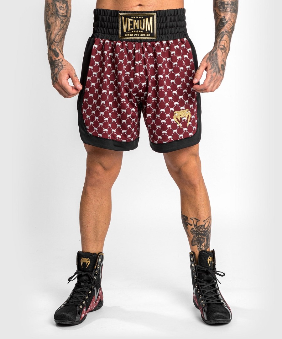 boxerské kraťasy venum monogram - černévínové