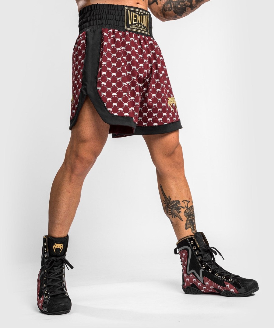 boxerské kraťasy venum monogram - černévínové