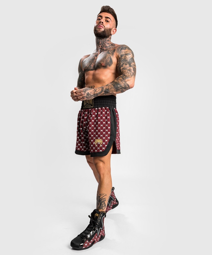 boxerské kraťasy venum monogram - černévínové