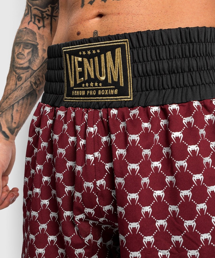 boxerské kraťasy venum monogram - černévínové