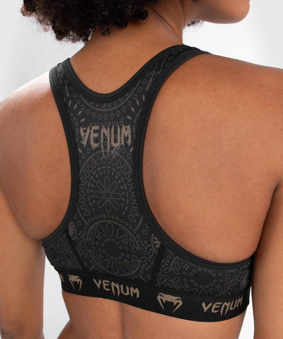dámská sportovní podprsenka venum santa muerte dark side - černáhnědá