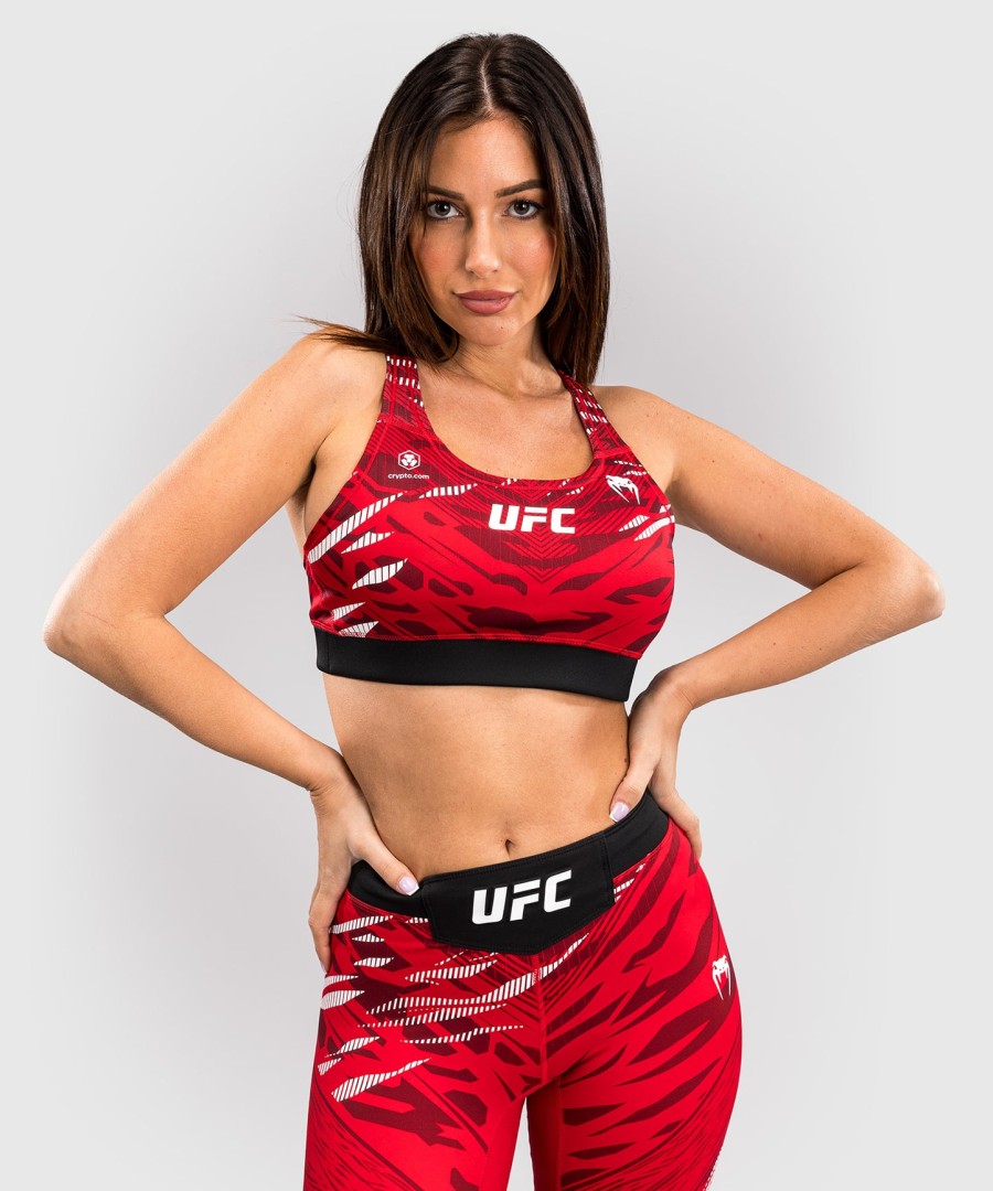 dámská sportovní podprsenka ufc fusion by venum authentic fight night - červená