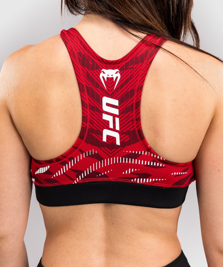 dámská sportovní podprsenka ufc fusion by venum authentic fight night - červená