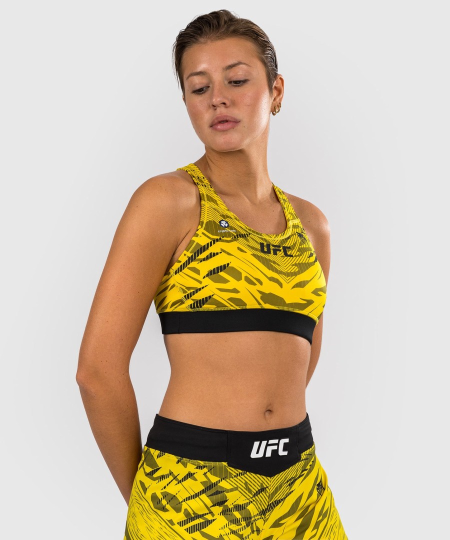 dámská sportovní podprsenka ufc fusion by venum authentic fight night - žlutá