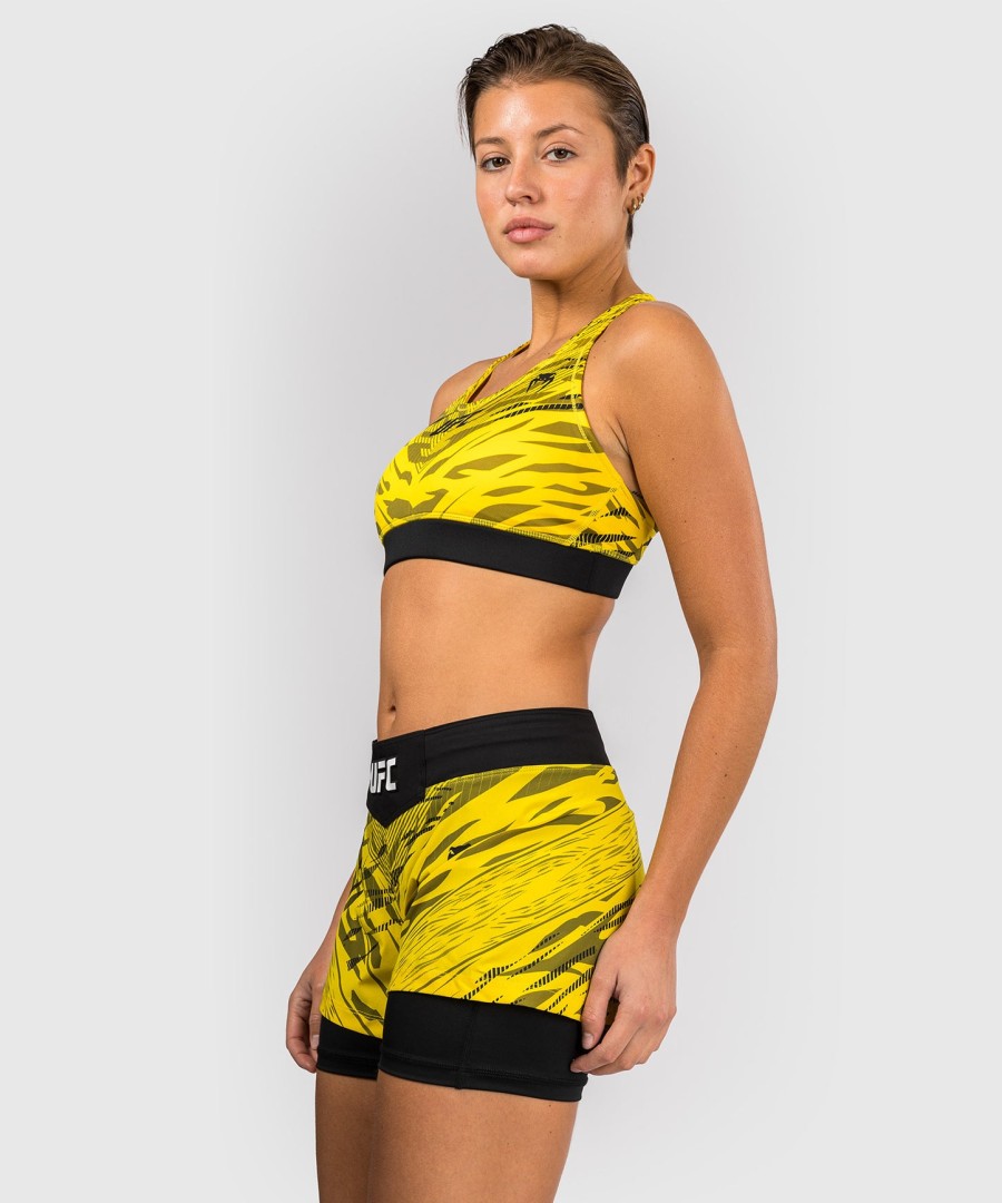 dámská sportovní podprsenka ufc fusion by venum authentic fight night - žlutá