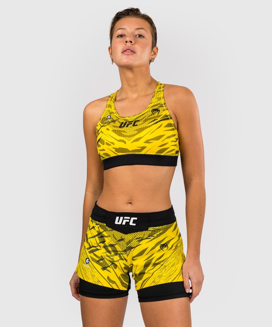 dámská sportovní podprsenka ufc fusion by venum authentic fight night - žlutá