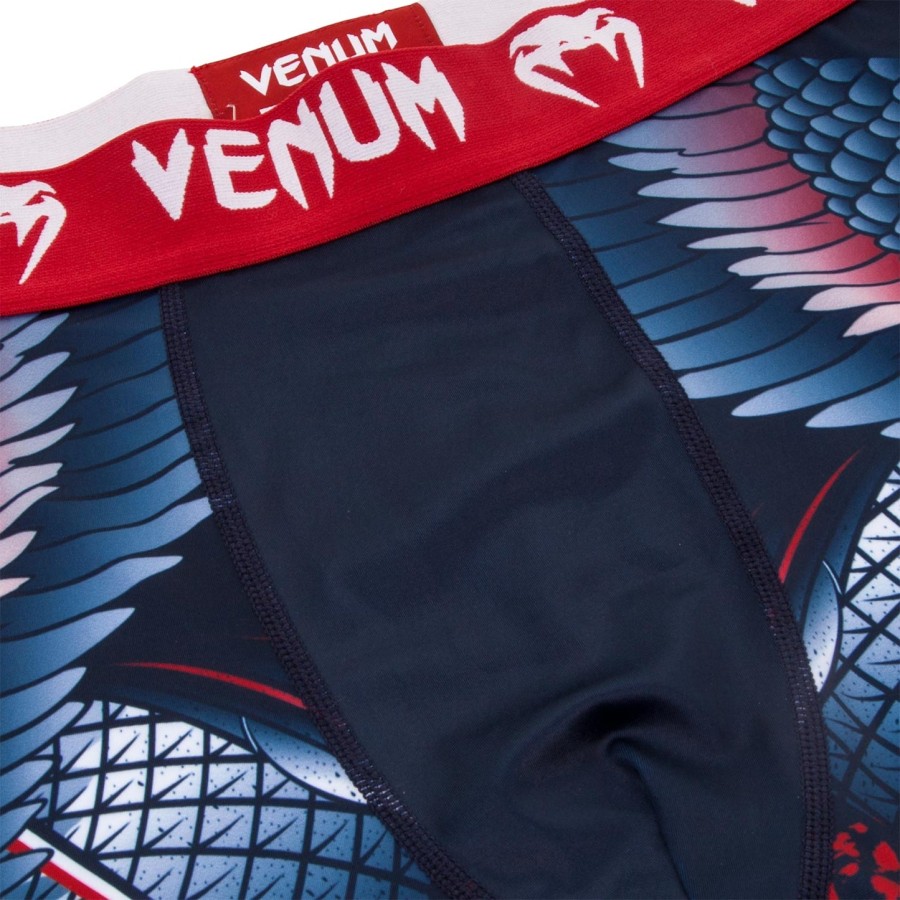 kompresní legíny venum rooster - tmavě modréoranžové