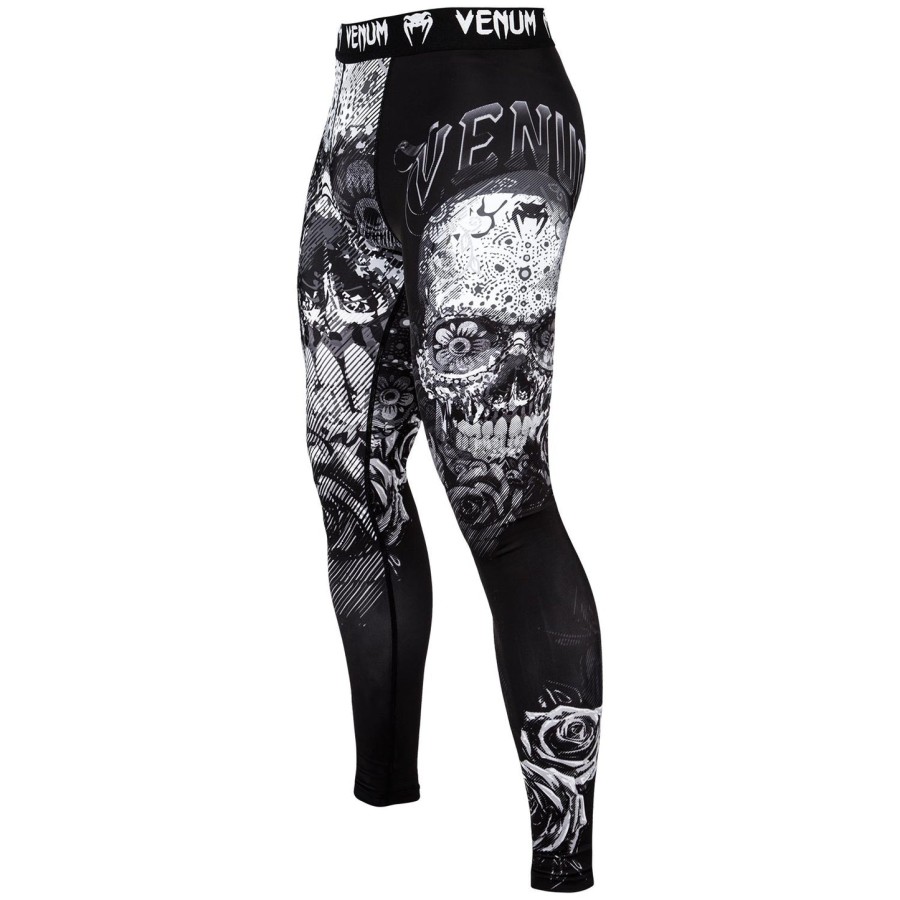 kompresní legíny venum santa muerte 3.0 - černo-bílé