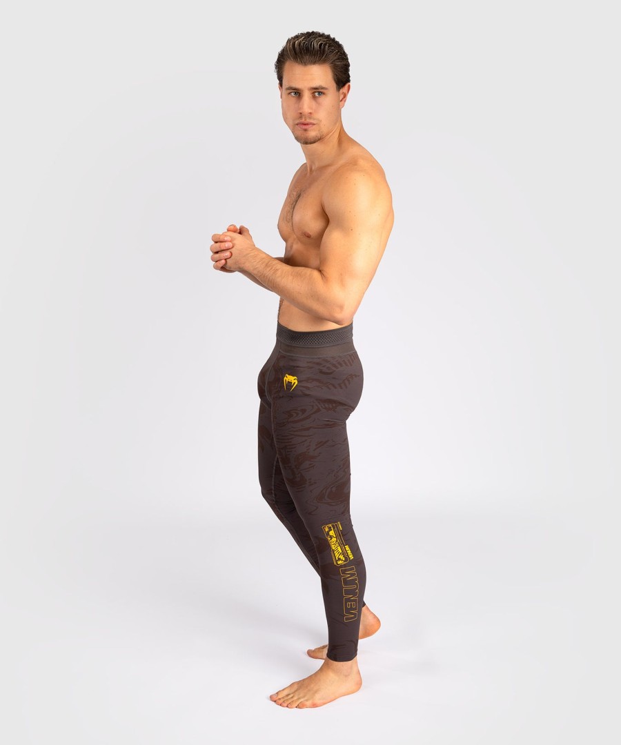 pánské funkční legíny ufc fusion by venum fight week - earthen brown