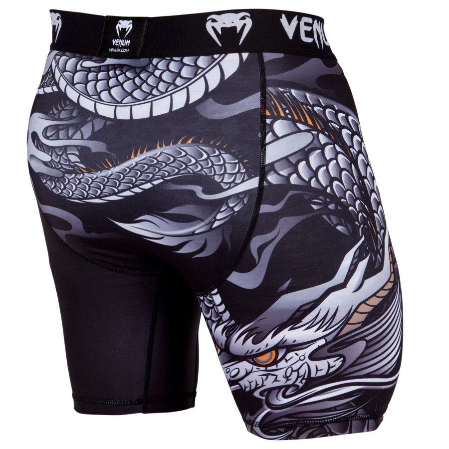 kompresní kraťasy venum dragon flight - černo-bílé