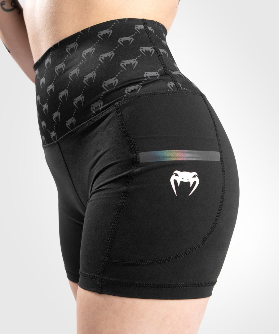 kompresní kraťasy venum monogram - pro ženy - černo-růžovo-zlaté