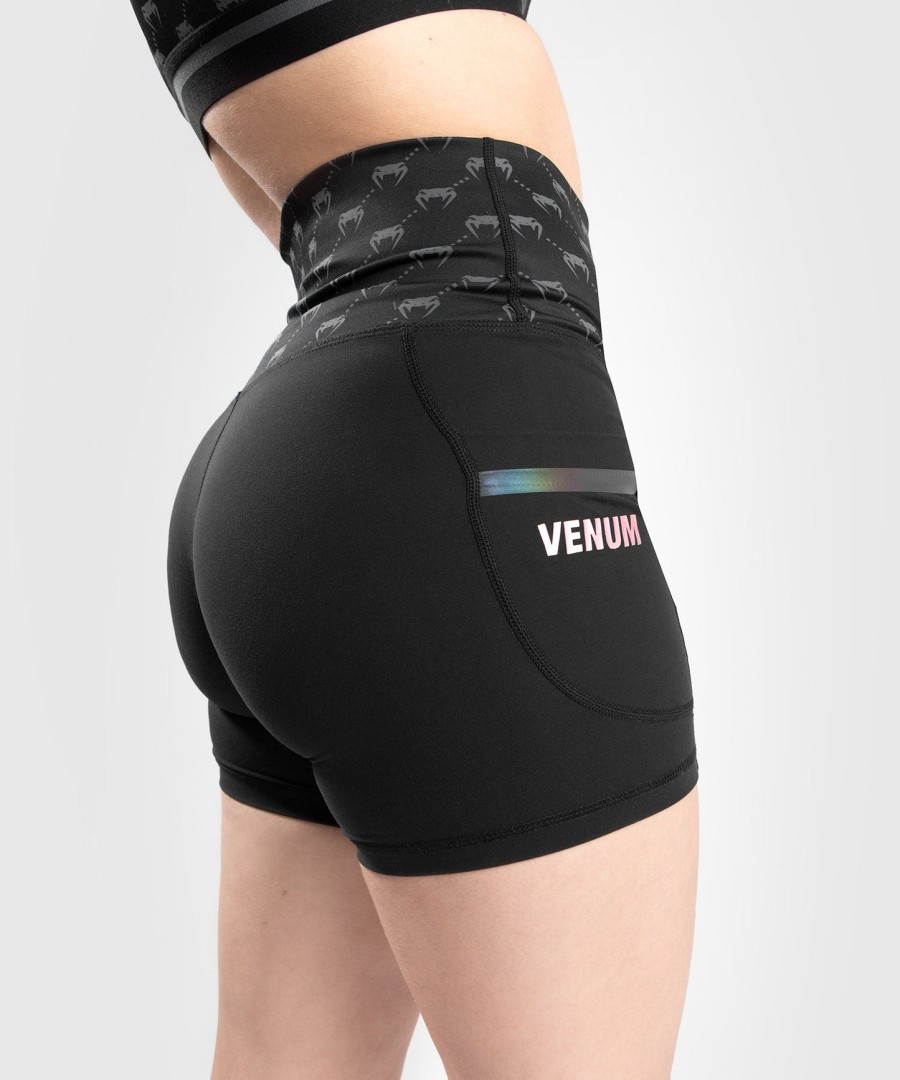 kompresní kraťasy venum monogram - pro ženy - černo-růžovo-zlaté