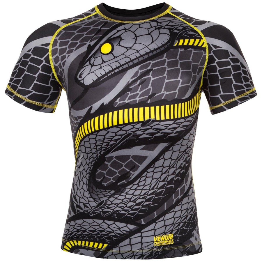 venum snaker rashguard - krátký rukáv - černo-žlutý
