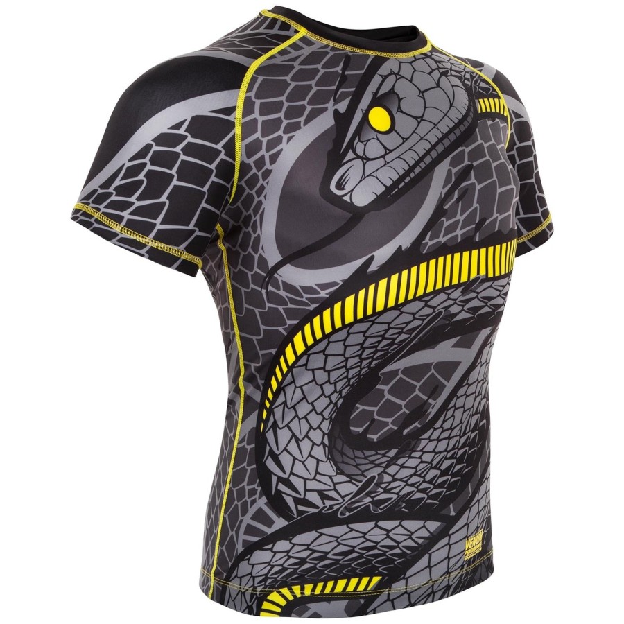 venum snaker rashguard - krátký rukáv - černo-žlutý