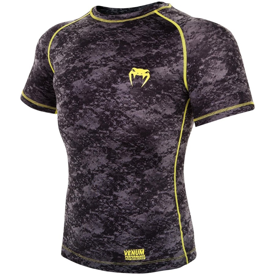 venum tramo rashguard - krátký rukáv - černýžlutý