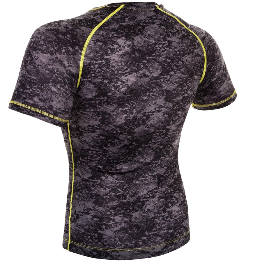 venum tramo rashguard - krátký rukáv - černýžlutý