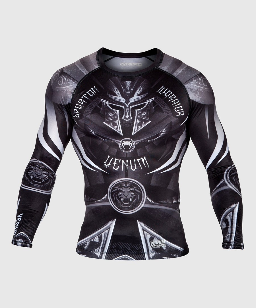 rashguard venum gladiator 3.0 s dlouhým rukávem - černo-bílý