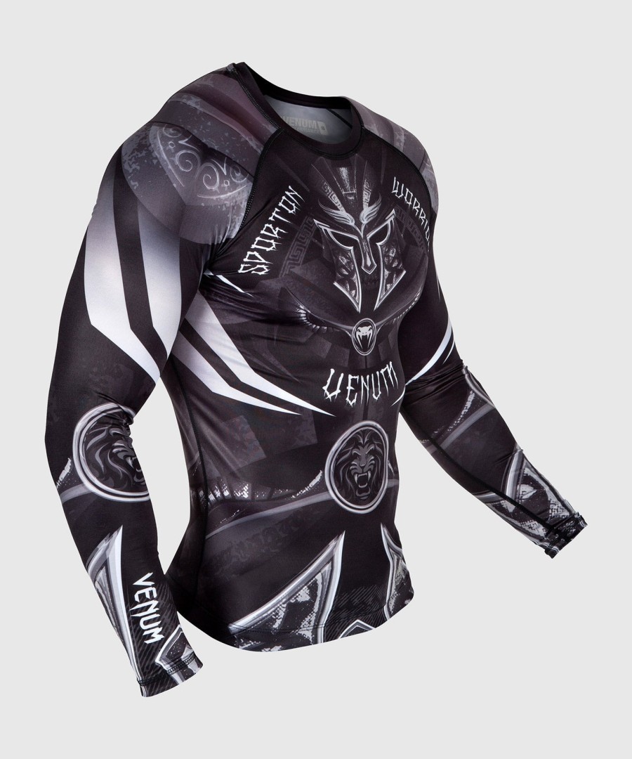 rashguard venum gladiator 3.0 s dlouhým rukávem - černo-bílý