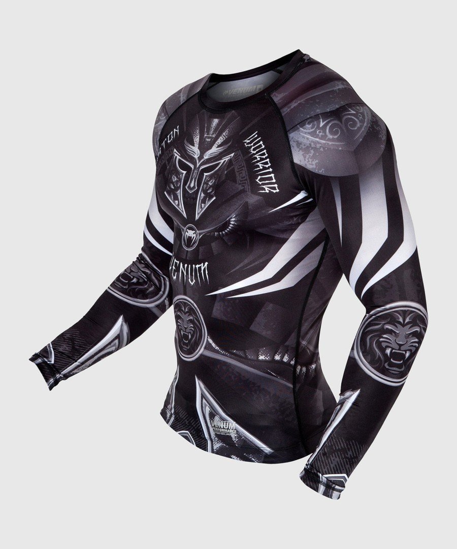 rashguard venum gladiator 3.0 s dlouhým rukávem - černo-bílý