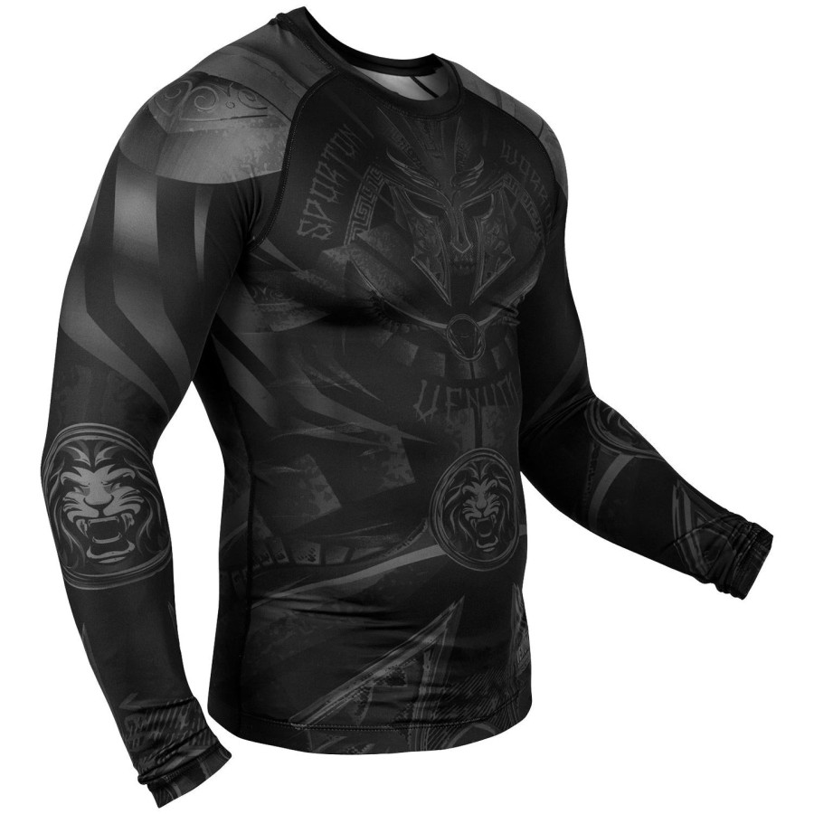 rashguard venum gladiator 3.0 s dlouhým rukávem - černýčerný