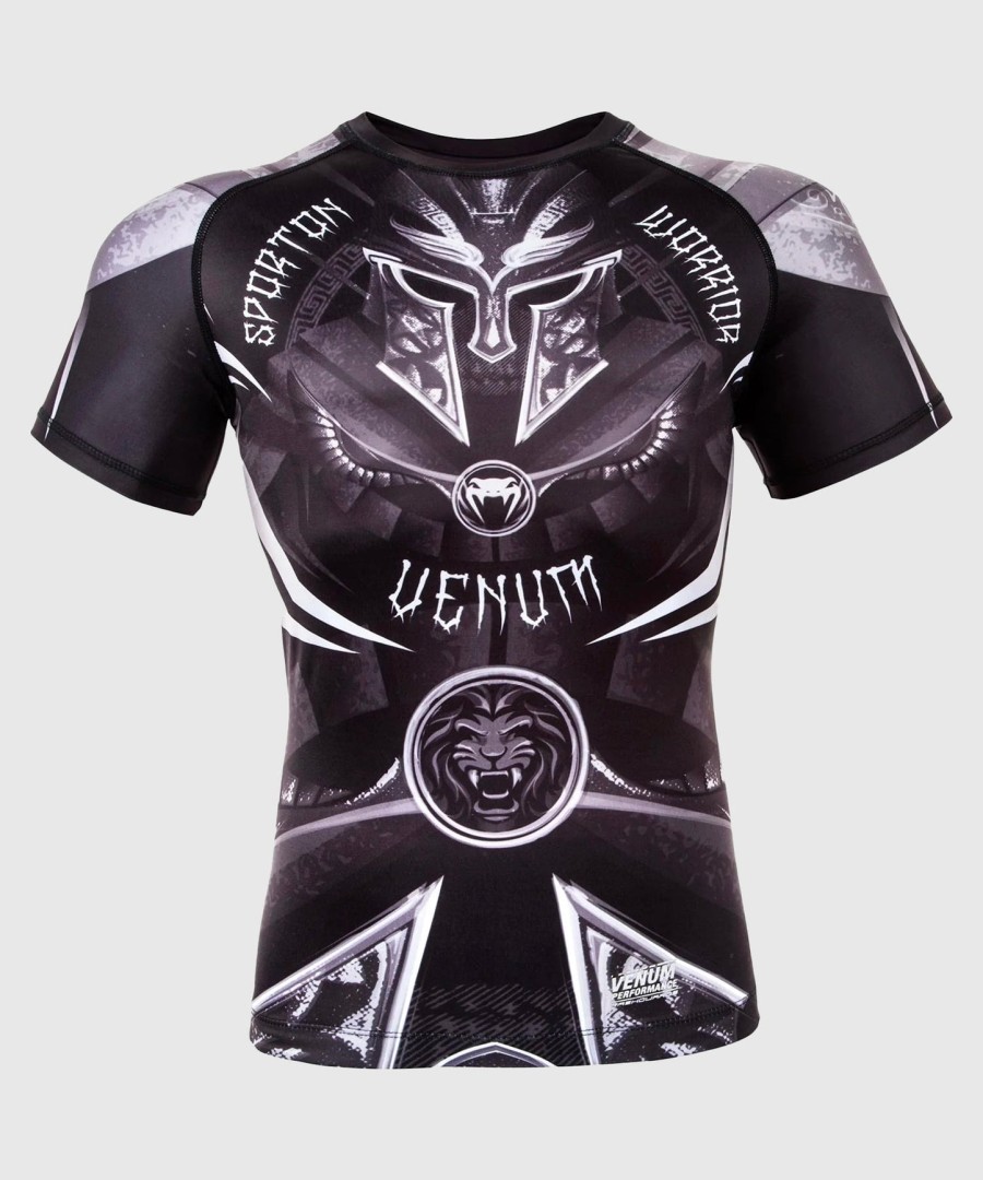 rashguard venum gladiator 3.0 - černo-bílý - s krátkým rukávem