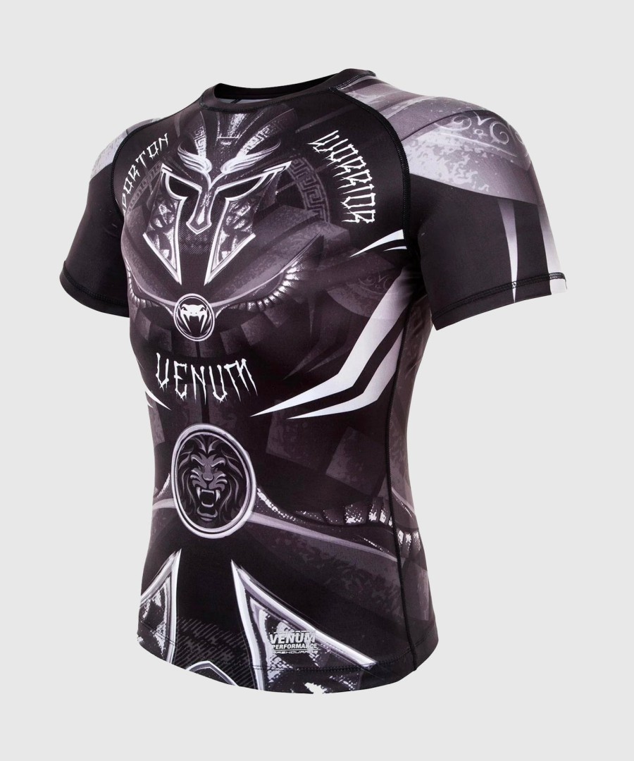 rashguard venum gladiator 3.0 - černo-bílý - s krátkým rukávem