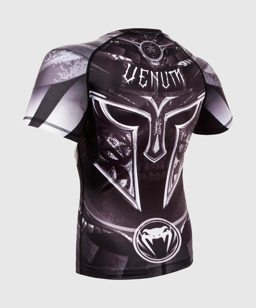 rashguard venum gladiator 3.0 - černo-bílý - s krátkým rukávem