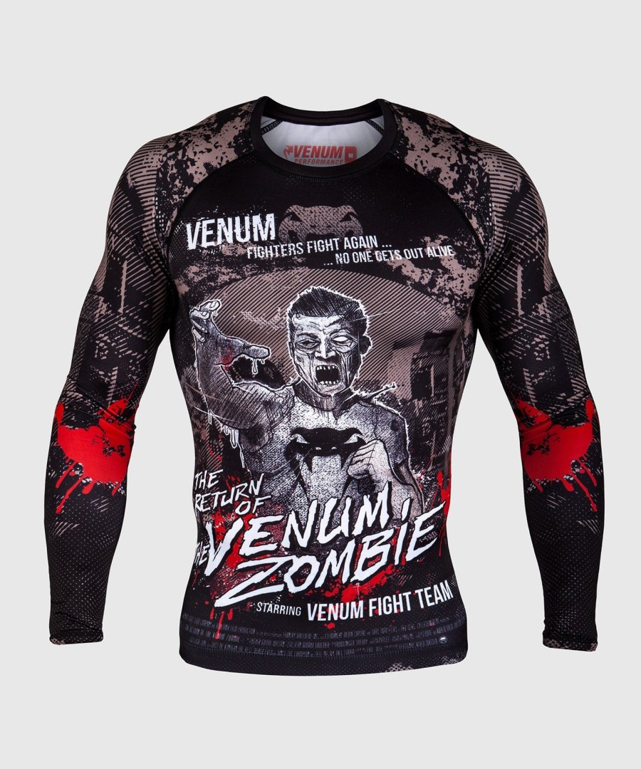 rashguard venum zombie return - s dlouhým rukávem - černý