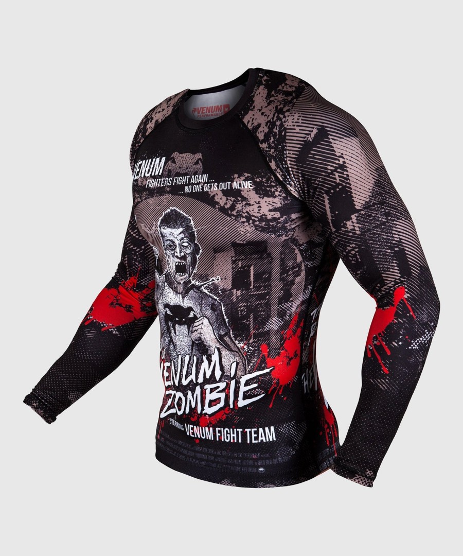 rashguard venum zombie return - s dlouhým rukávem - černý