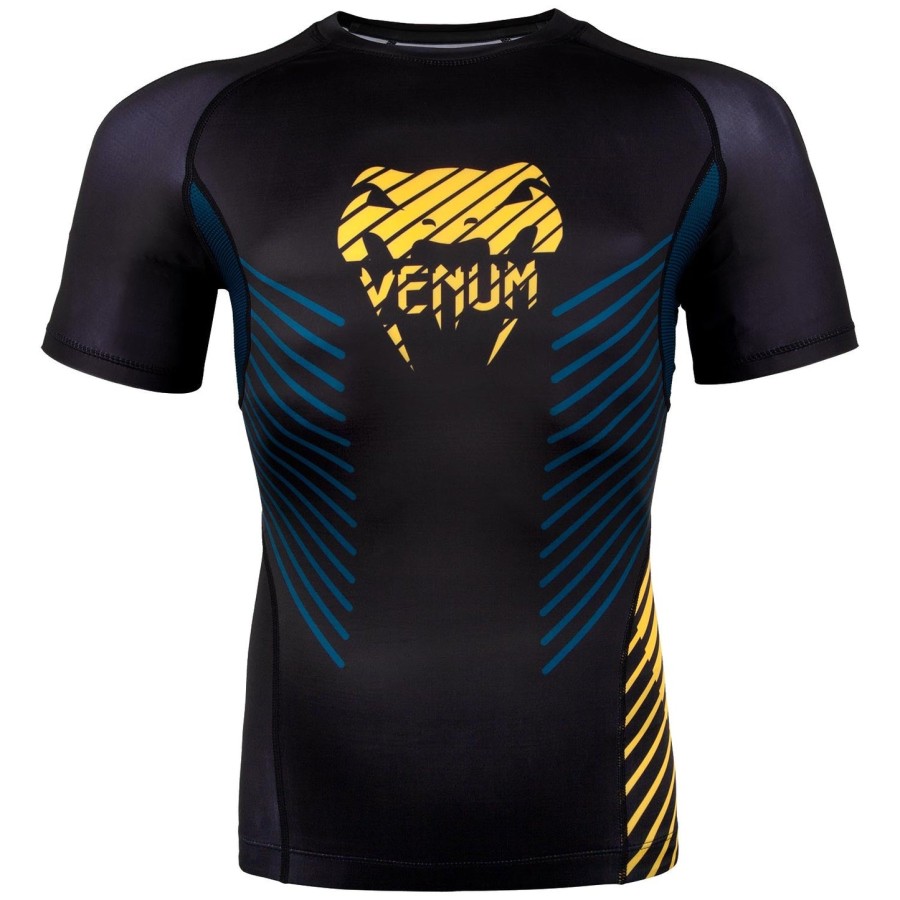 venum plasma rashguard - krátký rukáv - černo-žlutý