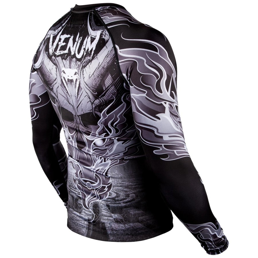 venum minotaurus rashguard - dlouhý rukáv - Černobílý