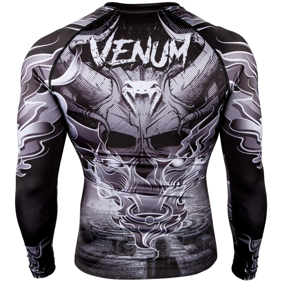 venum minotaurus rashguard - dlouhý rukáv - Černobílý