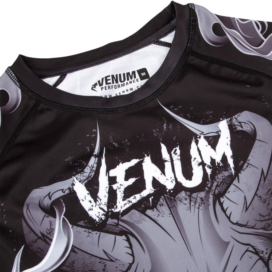 venum minotaurus rashguard - dlouhý rukáv - Černobílý