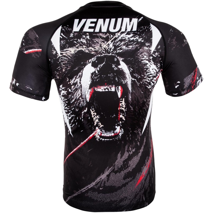 venum grizzli rashguard - krátký rukáv - černo-bílý
