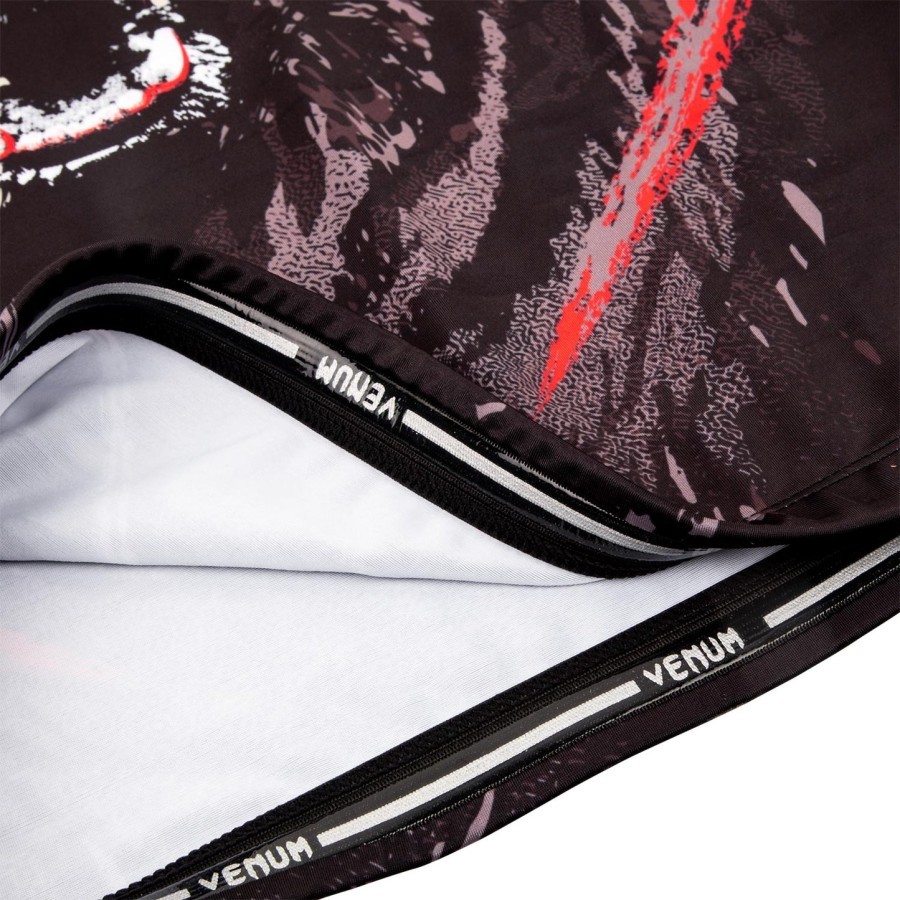 venum grizzli rashguard - dlouhý rukáv - Černobílý