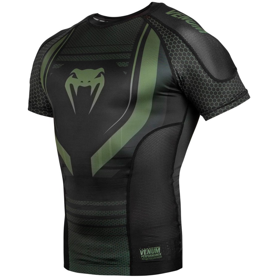 venum technical 2.0 rashguard - krátký rukáv - černýkhaki - exkluzivní