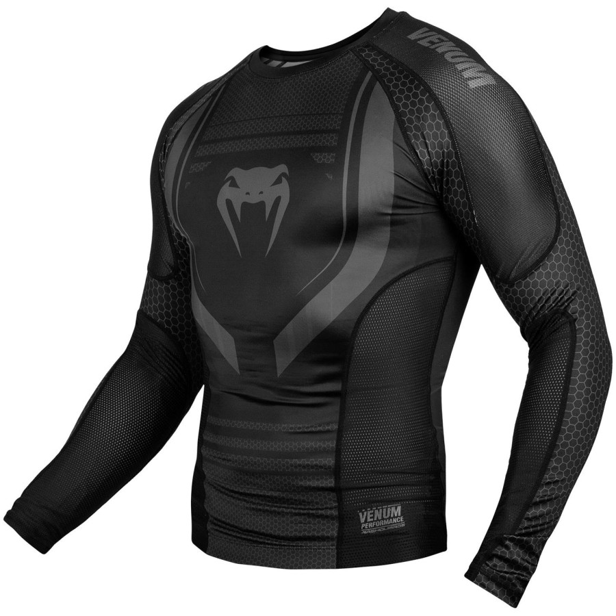 rashguard venum technical 2.0 - s dlouhým rukávem - černýčerný