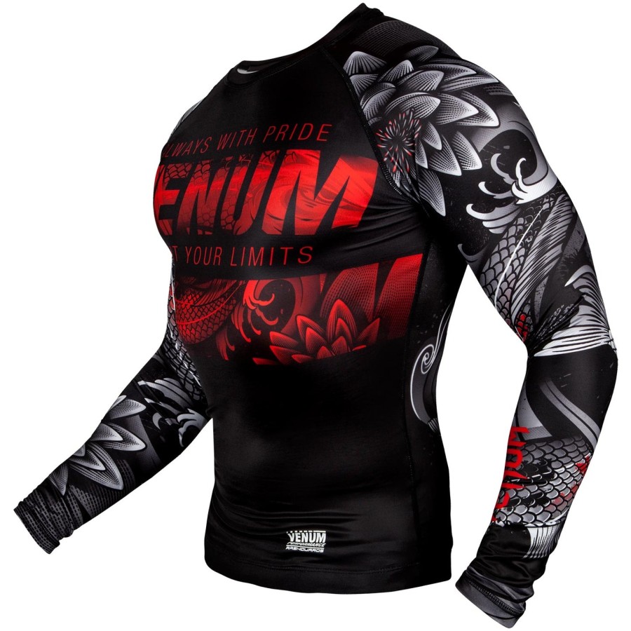 rashguard venum koi 2.0 s dlouhým rukávem - černo-bílý