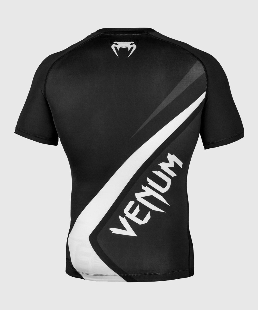 rashguard venum contender 4.0 - krátký rukáv - černo-šedo-bílý